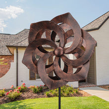 Load image into Gallery viewer, WONDER GARDEN Wind Spinner - Wind Spinners Outdoor, Outdoor Metal Windmills, 4.4 Ft Retro Brown Wind Sculptures Spinner Lawn Ornaments Wind Spinner for Yard, Lawn and Garden