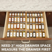 Load image into Gallery viewer, SpaceAid Bamboo Spice Drawer Organizer, (Need 3&quot; Deep Drawer) Expandable 4 Tier Spices Rack for Cabinet, Kitchen Seasoning Storage Insert (Jars Not Included, From 12&quot; to 23&quot; Wide)