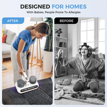 Load image into Gallery viewer, Mattress Vacuum Cleaner - 5-in-1 Cordless Bed Vacuum Cleaner, Powered by UV-C Light &amp; Ultrasonic Technology, 16Kpa Strong Suction,Low Noise,Suitable for Dust, Pet Hair, Etc.