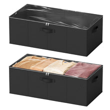 Load image into Gallery viewer, SpaceAid 2 Pack 10&quot; High Under Bed Storage Containers, Large Underbed Storage Organizer Bins with Lids for Bedroom, Dorm, Clothes, Closet Organization, Bed Sheets and Blankets (Gray)