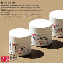 Load image into Gallery viewer, Japanese Skincare Moisturizer for Face - Rice Cream With Rice Ferment + Sake Extract - J Beauty Natural Asian Skincare Products 2oz