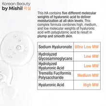 Load image into Gallery viewer, Hyaluronic Acid Serum for Face - Mixed High Molecular Weight Hyaluronic Acid - 98% Natural &amp; 31% Organic K Beauty 1oz