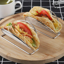 Load image into Gallery viewer, YellRin Taco Holder Stand Stainless Steel Taco Rack Tray Stand Up Holders Kitchen Set for Tortillas, Burritos, Parties &amp; Restaurants (Taco Holders)