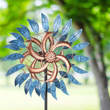 Load image into Gallery viewer, WONDER GARDEN Wind Spinner - Wind Spinners Outdoor, Outdoor Metal Windmills, 4.4 Ft Retro Brown Wind Sculptures Spinner Lawn Ornaments Wind Spinner for Yard, Lawn and Garden