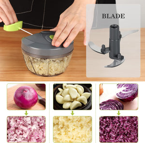 Manual Food Chopper Vegetable Cutter Cambom Cheese Grater Citrus Zester Lemon Zester Pack of 3-304 Stainless Steel