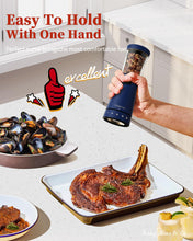 Load image into Gallery viewer, Electric Salt and Pepper Grinder Set with Storage Base, Stainless Steel Rechargeable Salt and Pepper Grinder Set with 4.5 oz Large Capacity, 1.8&quot; Wide Mouth, Adjustable Coarseness, Ideal for Kitchen