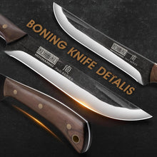 Load image into Gallery viewer, 6.7 Inch Boning Knife for Meat Cutting, Super Sharp Fillet Knife for Fish, High Carbon Steel Hand Forged Butcher Knives for Brisket Trimming, BBQ, Camping