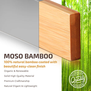 4 Pack Drawer Dividers Bamboo 2.6" High, 16-22" Adjustable Drawer Organizers for Clothes, Expandable Dresser Separators in Bedroom/Bathroom/Kitchen/Office Organization and Storage (Natural)