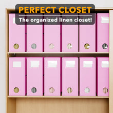 Load image into Gallery viewer, SpaceAid 8 Pack Bed Sheet Organizers and Storage, Foldable Sheet Organizer for Linen Closet, Sheets Set Folder Keeper with Window XL (Queen &amp; King Size) Bedding Container (Beige, 8 Pack)