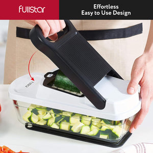 Vegetable Chopper & Mandoline Slicer for Kitchen - Food Chopper with Container, Cheese Grater, Home Essentials & Kitchen Gadgets (Lite - 9 in 1)