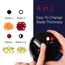 Load image into Gallery viewer, Mandoline Slicer Spiralizer &amp; Vegetable Slicer, Zucchini Noodle Maker, Onion &amp; Food Chopper, Veggie Spiral Cutter &amp; Grater (4 in 1)