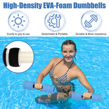 Load image into Gallery viewer, Aquatic Exercise Dumbbells, Water Weights for Pool Exercise, 2PACK EVA Foam Water Dumbbells for Youth Women Water Workouts, Swimming Training