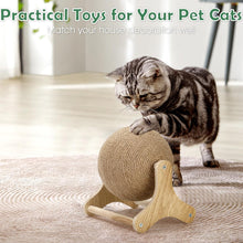 Load image into Gallery viewer, Outamateur Sisal Cat Scratching Ball, Cat Scratcher Ball Toy with Stable Stand, Interactive Exercise Toy for Small Pet Interactive Exercise and Play