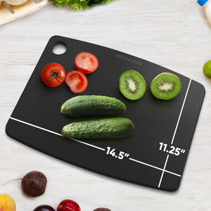 Dishwasher Safe Cutting Boards for Kitchen - Large Composite Wood Cutting Boards - Thin, BPA Free & Eco-Friendly Chopping Board (14.5 x 11.25 Inch, Natural)