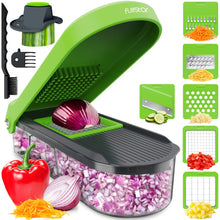 Load image into Gallery viewer, Fullstar Vegetable Chopper, Mandoline Slicer - Cheese Grater, Food Chopper with Container, Kitchen Gadgets, Home Essentials (6-in-1, White/Black)