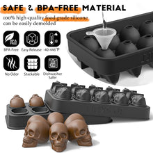 Load image into Gallery viewer, Large Gummy Bear Molds 5 ML, BPA-FREE Silicone Chocolate Candy Gummy Molds with 4 Droppers and Cleaning Brush 140 Cavity, Set of 4