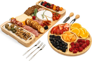 Bambüsi Charcuterie Board Gift Set - Cheese Board & Serving Tray - Bamboo Charcuterie Boards - Gifts for Women - Housewarming Gifts for New Home, Mothers Day and Wedding Gifts for Couples 2025