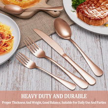 Load image into Gallery viewer, MUTNITT 30 Pcs Silverware Set Service for 6,Premium Stainless Steel Flatware Set,Mirror Polished Cutlery Utensil Sets,Durable Kitchen Eating Tableware Sets,Include Fork Knife Spoon,Dishwasher Safe