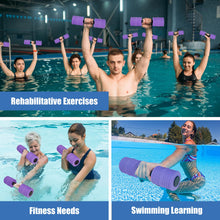 Load image into Gallery viewer, Aquatic Exercise Dumbbells, Water Weights for Pool Exercise, 2PACK EVA Foam Water Dumbbells for Youth Women Water Workouts, Swimming Training