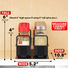 Load image into Gallery viewer, SpaceAid Pull Out Spice Rack Organizer for Cabinet, Heavy Duty Slide Out Seasoning Kitchen Organizer, Cabinet Organizer, with Labels, 5.2&quot; W x10.75 D x10 H, 2 Drawers 2-Tier