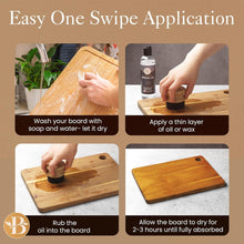 Load image into Gallery viewer, 3-Piece Bamboo Cutting Board Set with Mineral Oil and Applicator