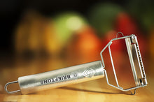 Load image into Gallery viewer, Brieftons Julienne Peeler/Cutter/Slicer: Serrated Stainless Steel Fruit/Vegetable Peeler &amp; Julienne Slicer