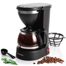 Load image into Gallery viewer, Mixpresso 8-Cup Drip Coffee Maker Programmable, Coffee Pot Machine Including Reusable &amp; Removable Coffee Filter, Black Electric Coffee Maker
