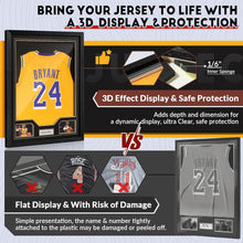Load image into Gallery viewer, JupDec Jersey Frame &amp; Basketball Display Case, Large Clear Acrylic Shadow Box with UV Protection Wooden Showcase,Idea Gift for Sports Fans