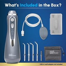 Load image into Gallery viewer, Waterpik Cordless Advanced 2.0 Water Flosser For Teeth, Gums, Braces, Dental Care With Travel Bag and 4 Tips, ADA Accepted, Rechargeable, Portable, and Waterproof, White WP-580, Packaging May Vary