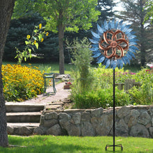 Load image into Gallery viewer, WONDER GARDEN Wind Spinner - Wind Spinners Outdoor, Outdoor Metal Windmills, 4.4 Ft Retro Brown Wind Sculptures Spinner Lawn Ornaments Wind Spinner for Yard, Lawn and Garden