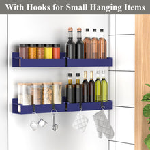 Load image into Gallery viewer, 4 Pack Magnetic Spice Rack Organizer for Refrigerator and Oven, Black Fridge Organizers and Storage for Kitchen