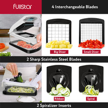 Load image into Gallery viewer, Vegetable Chopper &amp; Mandoline Slicer for Kitchen - Food Chopper with Container, Cheese Grater, Home Essentials &amp; Kitchen Gadgets (Lite - 9 in 1)