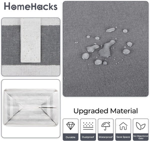 HomeHacks 2-Pack Large Laundry Basket and Rolling Laundry Basket for Organizing, Clothing, Bedroom, Comforter, Closet, Dorm Bundle
