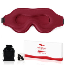 Load image into Gallery viewer, Sleep Eye Mask for Men Women, Sleeping Mask for Side Sleeper, Travel Blackout Night Blindfold Eye Shade Cover with Adjustable Strap (Black)