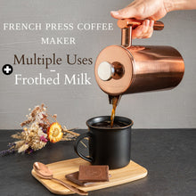 Load image into Gallery viewer, Mixpresso Stainless Steel French Press Coffee Maker 27 Oz 800 ml, Double Wall Insulated French Press Stainless Steel &amp; Tea Brewer Easy Clean &amp; Easy Press Strong Quality Metal Coffee Press.