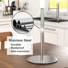 Load image into Gallery viewer, Silver Paper Towel Holder Free-Standing, Premium Stainless Steel Paper Rolls Organizer, Classic Fashion Kitchen Roll Dispenser