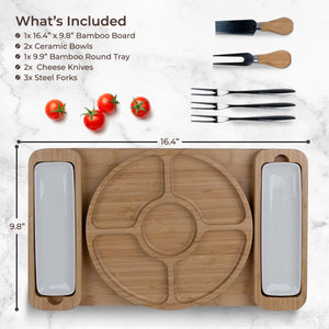 Bambüsi Charcuterie Board Gift Set - Cheese Board & Serving Tray - Bamboo Charcuterie Boards - Gifts for Women - Housewarming Gifts for New Home, Mothers Day and Wedding Gifts for Couples 2025