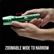 Load image into Gallery viewer, Powerful LED Tactical Flashlight, 750 FT High Lumens 5 Adjustable Modes, Water Resistant, Ultra Bright Zoom Flashlights, Small Mini Flash Light, Camping, Night Dog Walking, Turquoise