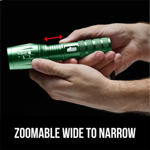 Powerful LED Tactical Flashlight, 750 FT High Lumens 5 Adjustable Modes, Water Resistant, Ultra Bright Zoom Flashlights, Small Mini Flash Light, Camping, Night Dog Walking, Turquoise