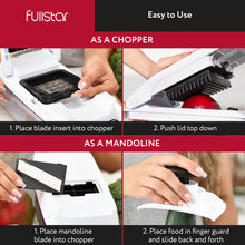 Load image into Gallery viewer, Vegetable Chopper &amp; Mandoline Slicer for Kitchen - Food Chopper with Container, Cheese Grater, Home Essentials &amp; Kitchen Gadgets (Lite - 9 in 1)