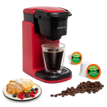 Load image into Gallery viewer, Mixpresso 2 in 1 Coffee Brewer, Single Serve &amp; Personal Coffee Maker, Compact Size Mini, Quick Brew Technology, 14oz Red