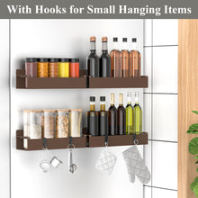 Load image into Gallery viewer, 4 Pack Magnetic Spice Rack Organizer for Refrigerator and Oven, Black Fridge Organizers and Storage for Kitchen