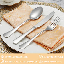 Load image into Gallery viewer, MUTNITT 30 Pcs Silverware Set Service for 6,Premium Stainless Steel Flatware Set,Mirror Polished Cutlery Utensil Sets,Durable Kitchen Eating Tableware Sets,Include Fork Knife Spoon,Dishwasher Safe