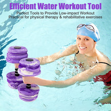 Load image into Gallery viewer, Aquatic Exercise Dumbbells, Water Dumbbells, 2PCS Foam Barbells for Men Women Water Workouts