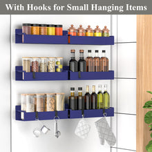 Load image into Gallery viewer, 4 Pack Magnetic Spice Rack Organizer for Refrigerator and Oven, Black Fridge Organizers and Storage for Kitchen