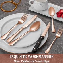 Load image into Gallery viewer, 24 Pcs Silverware Set with Steak Knives Service for 4,Stainless Steel Flatware Set,Mirror Polished Cutlery Utensil Set,Home Kitchen Eating Tableware Set,Include Fork Knife Spoon Set,Dishwasher Safe
