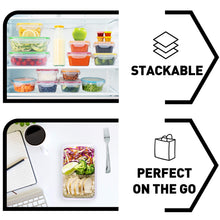 Load image into Gallery viewer, 50-Piece Plastic Food Storage Containers with Lids (24 Containers &amp; 24 Lids) - Leakproof, BPA-Free, Meal Prep Containers, Reusable Lunch Storage Set for Kitchen Organization (Pack of 50)