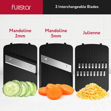 Load image into Gallery viewer, Mandoline Slicer for Kitchen, Fruit Cutter, Cheese Grater, Cucumber Slicer, Food Cutter &amp; Kitchen Gadgets (3 in 1, White)