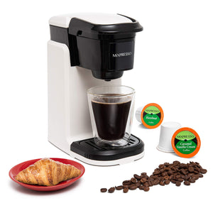 Mixpresso 2 in 1 Coffee Brewer, Single Serve & Personal Coffee Maker, Compact Size Mini, Quick Brew Technology, 14oz Red
