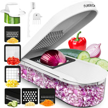 Load image into Gallery viewer, Fullstar Vegetable Chopper, Mandoline Slicer - Cheese Grater, Food Chopper with Container, Kitchen Gadgets, Home Essentials (6-in-1, White/Black)
